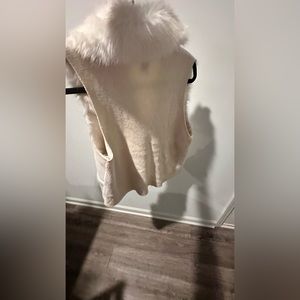 Beautiful winter white fur suede fest